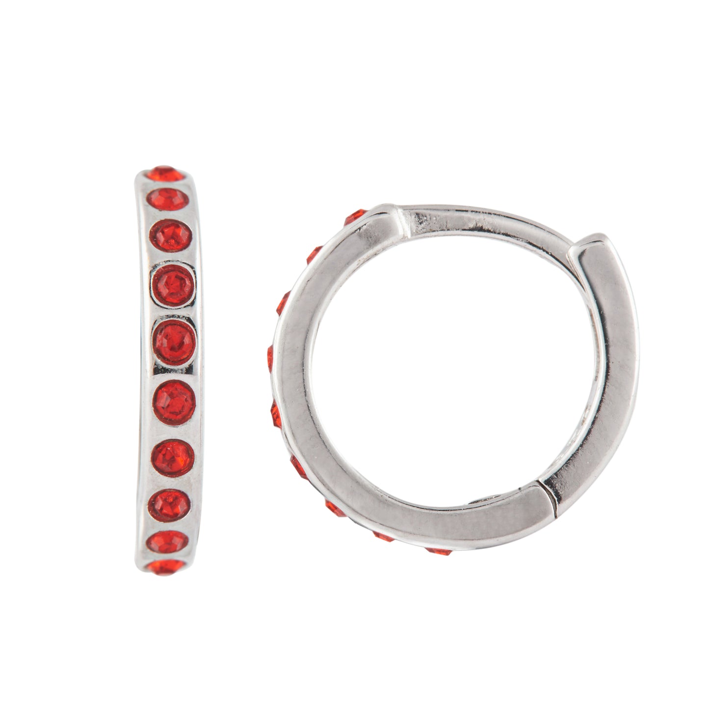 Silver Red Array Balli (Earrings)