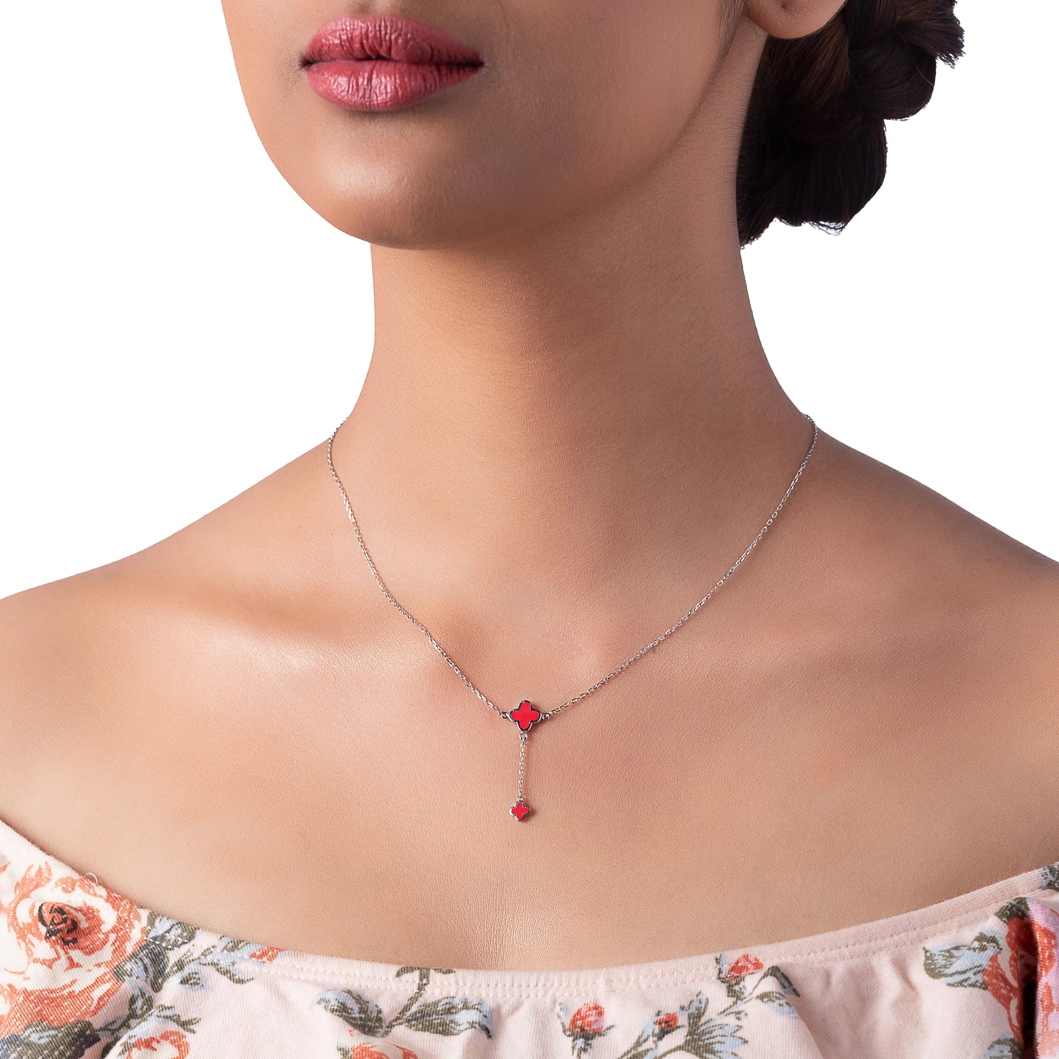 Sterling Silver Four-Leaf Clover Necklace – alexandreasjewels