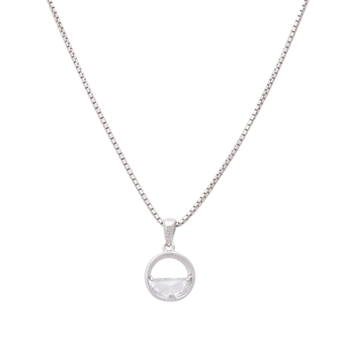Silver Ring 'Half Full' Necklace Dhanaza