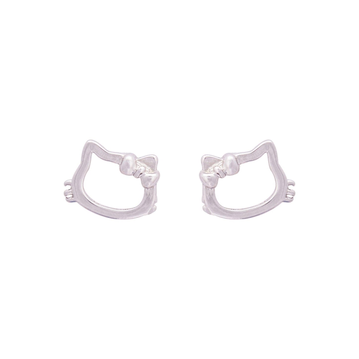 Silver Hello Kitty Studs (Earrings) Dhanaza